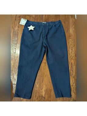 Vintage IMAGE Curvy Tapered High Waist Indigo Jeans 1980's Sz44, Approx 18- 20W